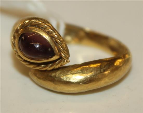 Italian 18ct gold and amethyst ring